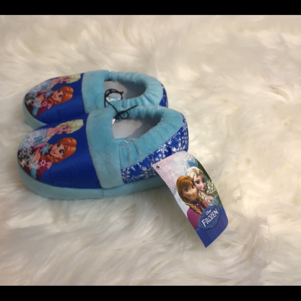 DISNEY NWT FROZEN TODDLER SLIPPERS SZ  MED 7/8 - Picture 2 of 4